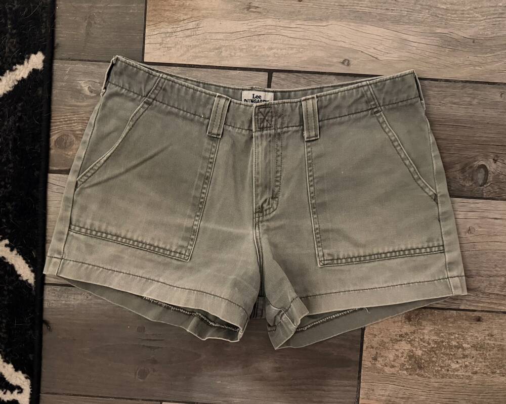 Lee Army Green Dungaree Vintage Shorts